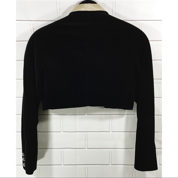 VTG RARE Gianni Versace Cropped Velvet Jacket - Picture 5 of 7